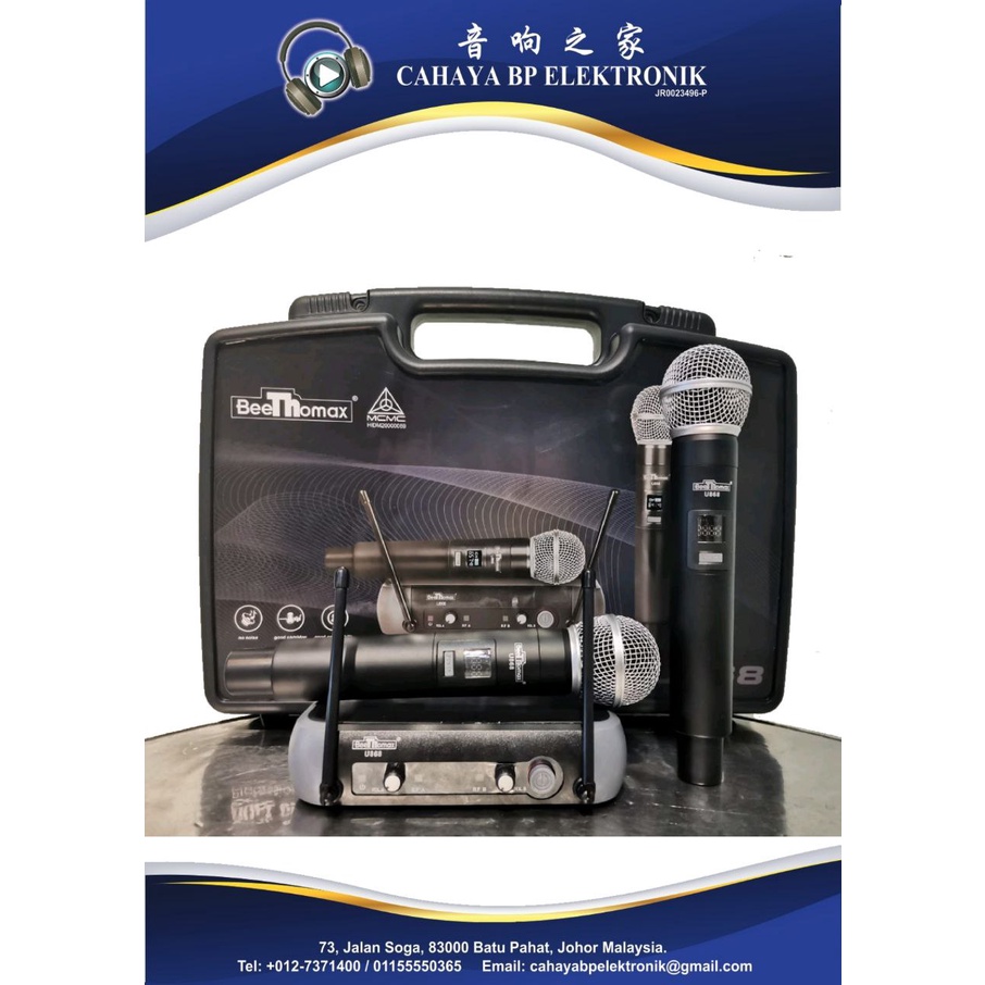 BEETHOMAX U868 UHF WIRELESS MICROPHONE MCMC | Shopee Malaysia