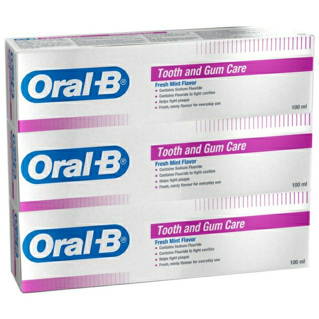 Oral-B Tooth And Gum Care Toothpaste Fresh Mint (100ml X 3) | Shopee ...