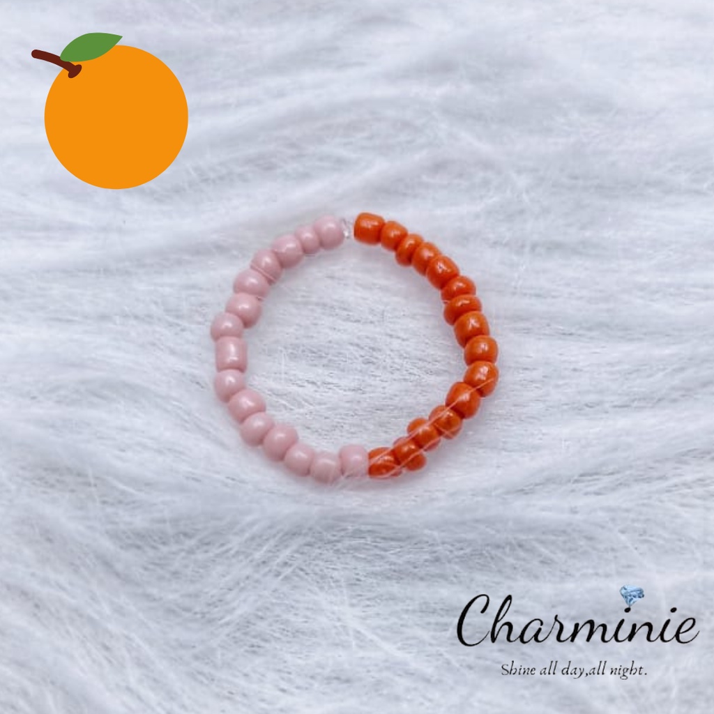 🔥Hot Product🔥 Orange Juice Beads Kpop Ring (Free 13cm String x 1 + Free ...