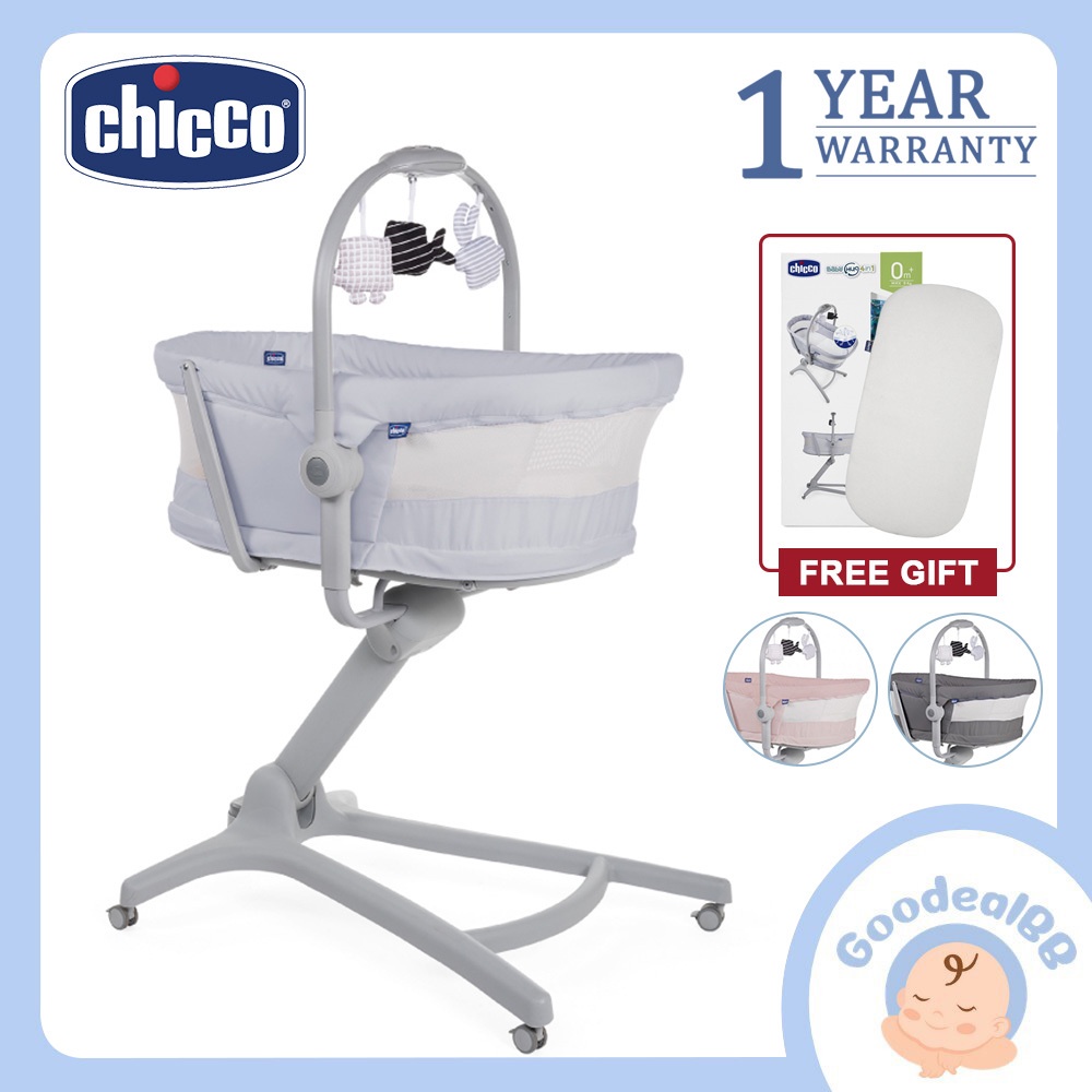 Chicco Baby Hug 4 in 1 Baby Cot from Birth to 3 Years (15 kg), Cot