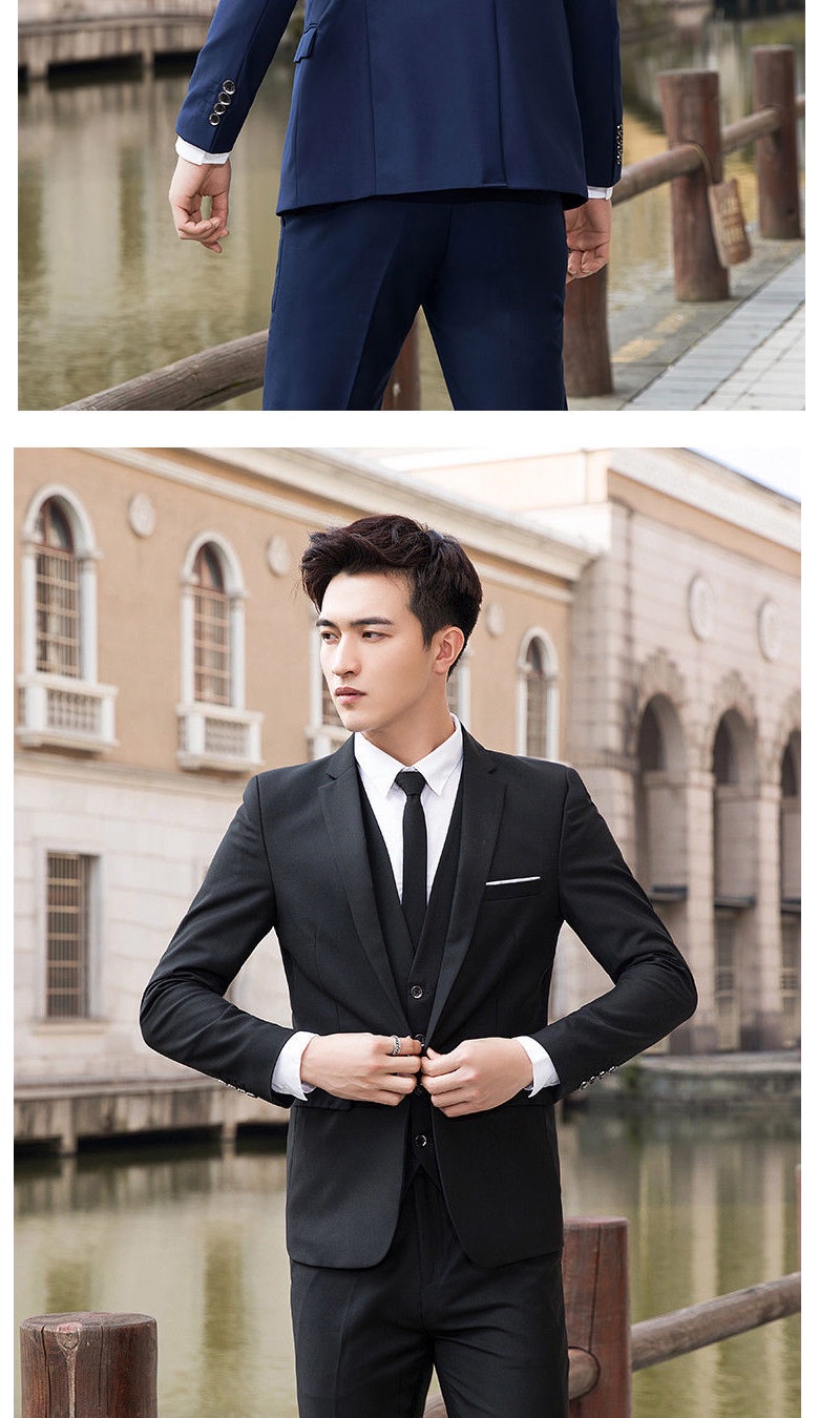 🇲🇾 Local Delivery🔥 Men Blazer Set 3 piece Suit Tuxedo Formal Business ...