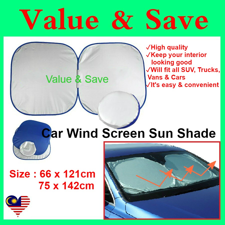 Foldable Automobile Car Sunshade Cover Heavy Quality Heat Reflective Front  / Rear Back Mirror Windshield Sun Shade