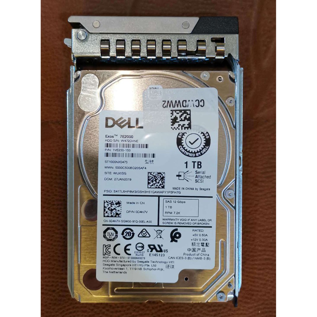 Disque Dur Interne Seagate Exos 7E2000 - 1 To, 2,5", SATA 6Gb/s, 7200 Tr/min, 128 Mo De Cache - Pour Serveur/stockage