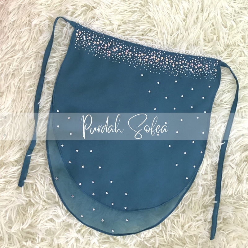 Custom purdah nikah purdah diamond chiffon | Shopee Malaysia