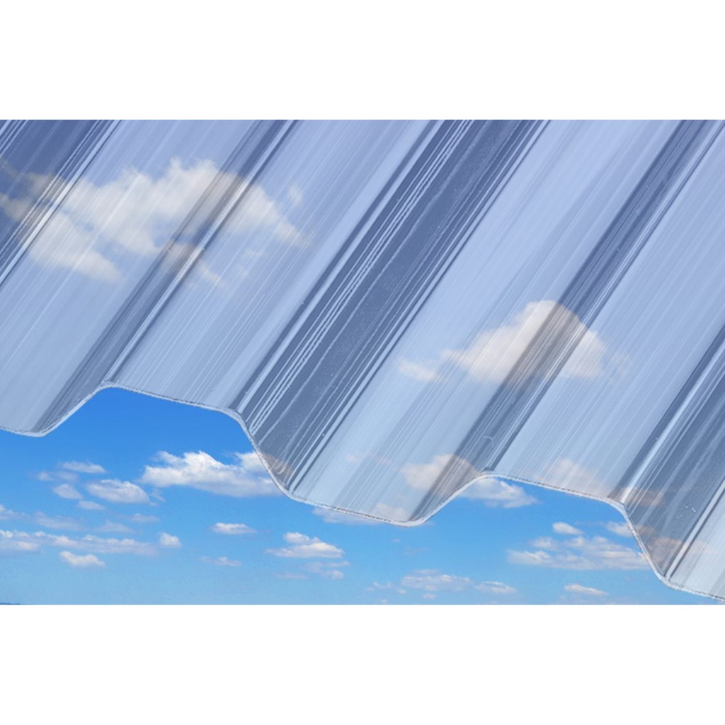 Angular Polycarbonate Transparent Roof Sheet / Atap Cerah Lutsinar 1mm ...