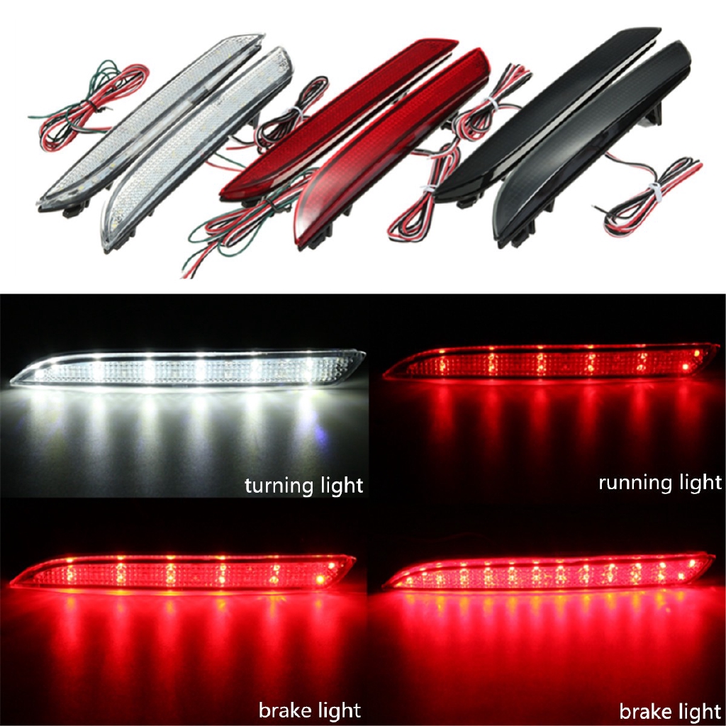 2x 24 LEDs Rear Bumper Reflector Tail Brake Stop Light For Honda CR-Z ...