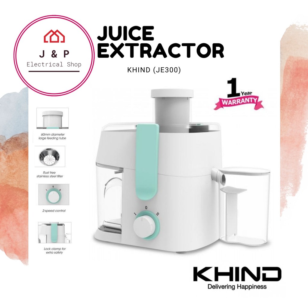 💥KHIND Juice Extractor 果汁搅拌机 (JE300) 💥 [ READY STOCK 现货] Shopee Malaysia
