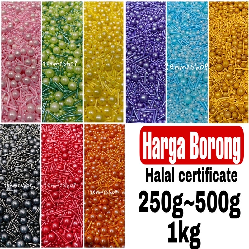 (500g/250g/1kg)White Cake Sprinkles / Sugar Ball/ Cake Decor / Fancy ...