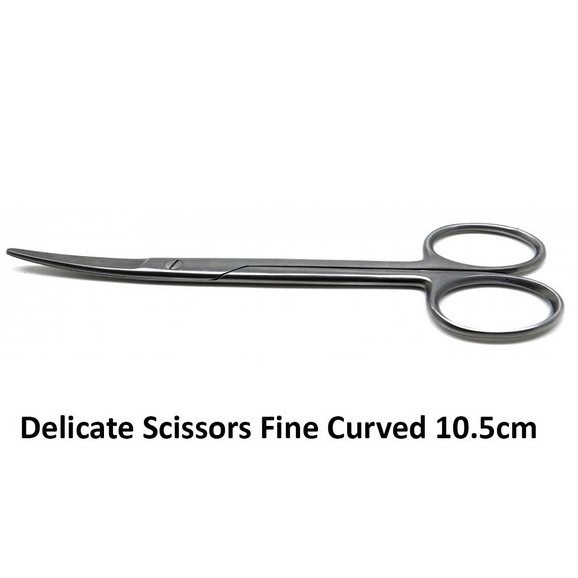 Surgical Delicate Dissecting Scissors Curved 10.5cm stainless steel ...