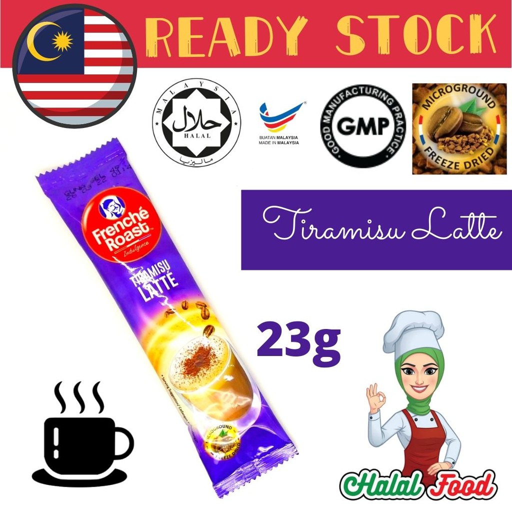 Ready Stock HALAL Frenché Roast Indulgence Tiramisu Latté 3 in 1