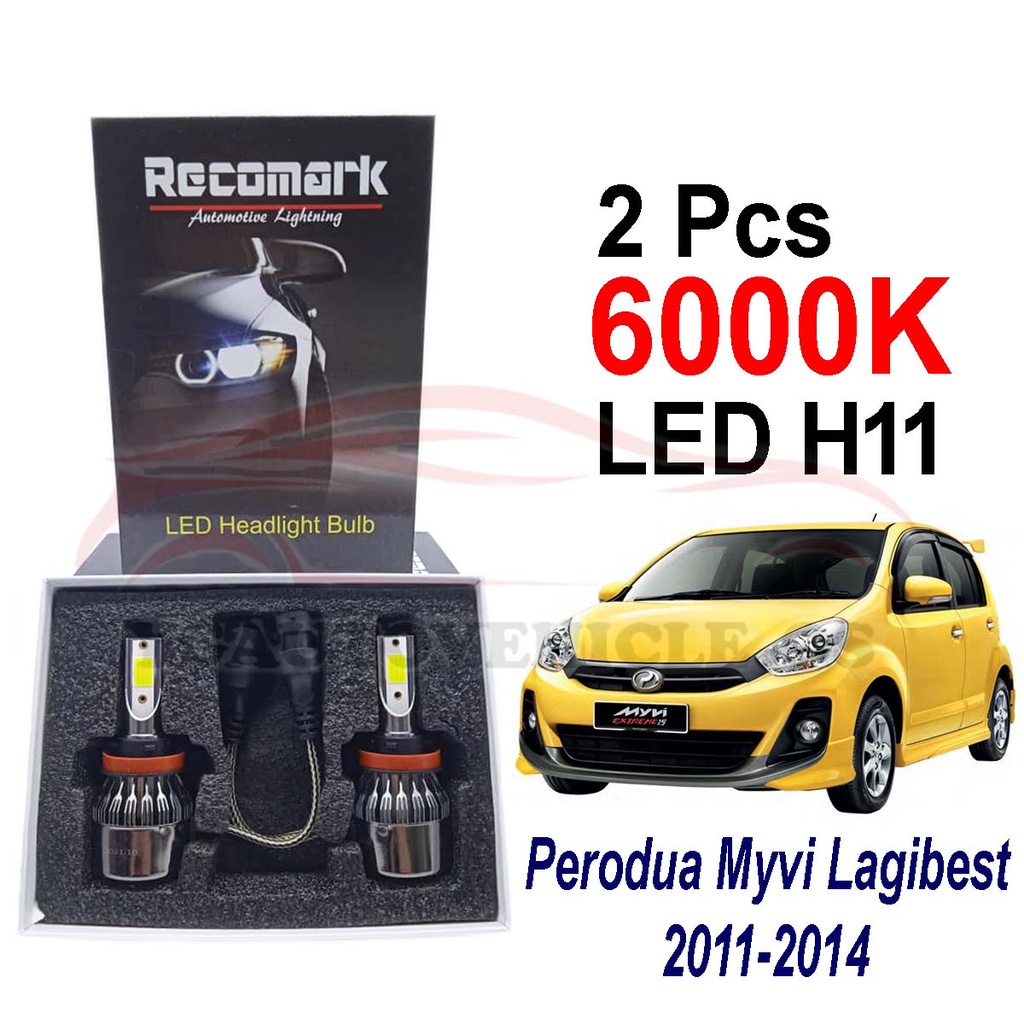 Perodua Myvi Lagibest H11 Car LED Headlamp LED Headlight Bulb 2Pcs