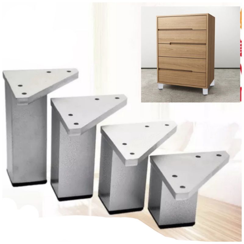 4pcs Square Tube Furniture Legs for Coffee Table TV