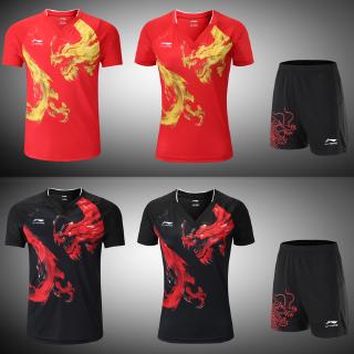 Li Ning men's sports pants badminton Tennis Running shorts print China  dragon