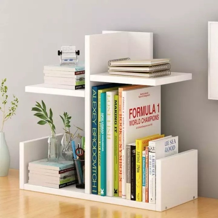 WHITE COLOUR! Table Book Rack Mini Book Rack Book Shelves Holder Book ...