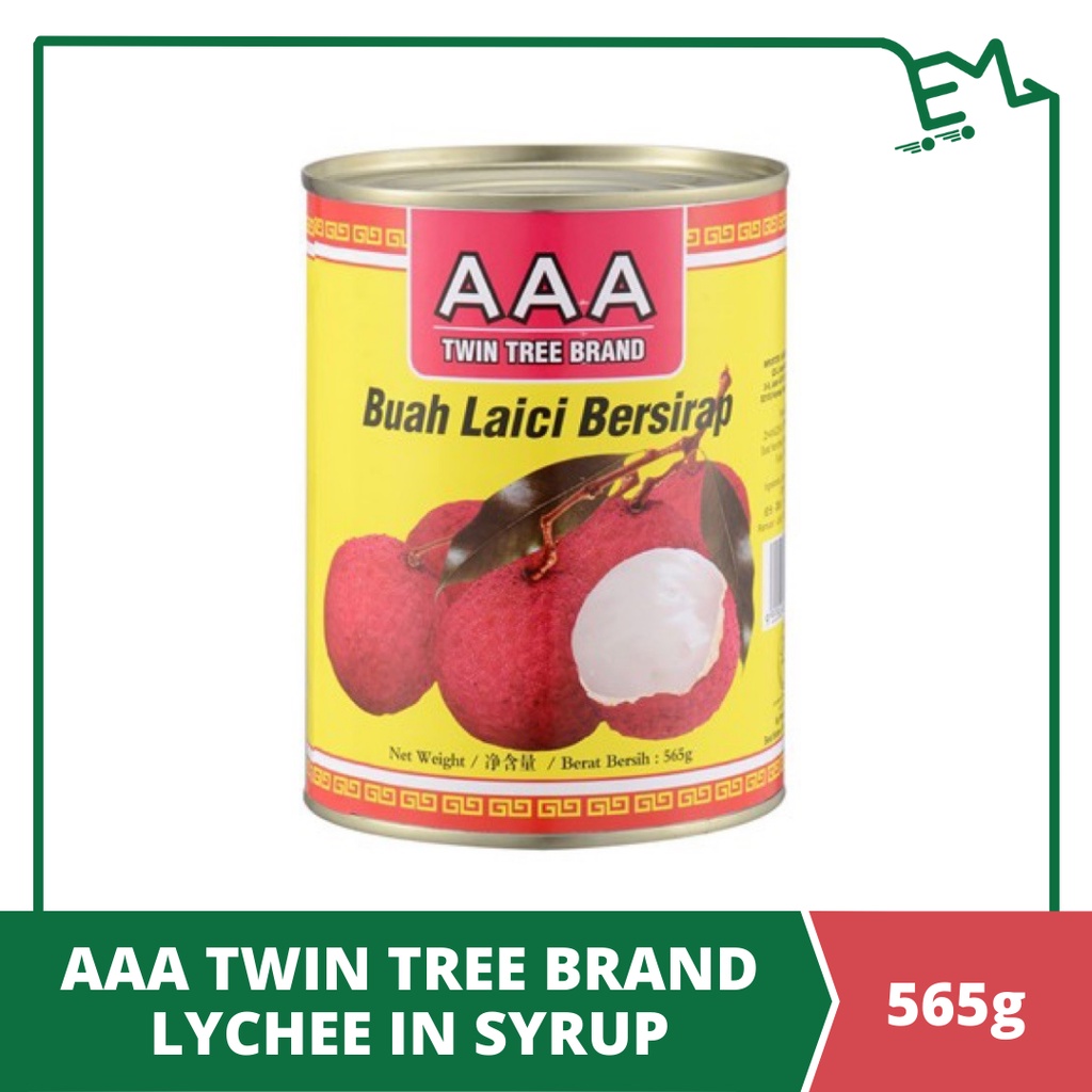 AAA TWIN TREE BRAND Lychee In Syrup | Buah Laici Bersirap 565g | Shopee ...