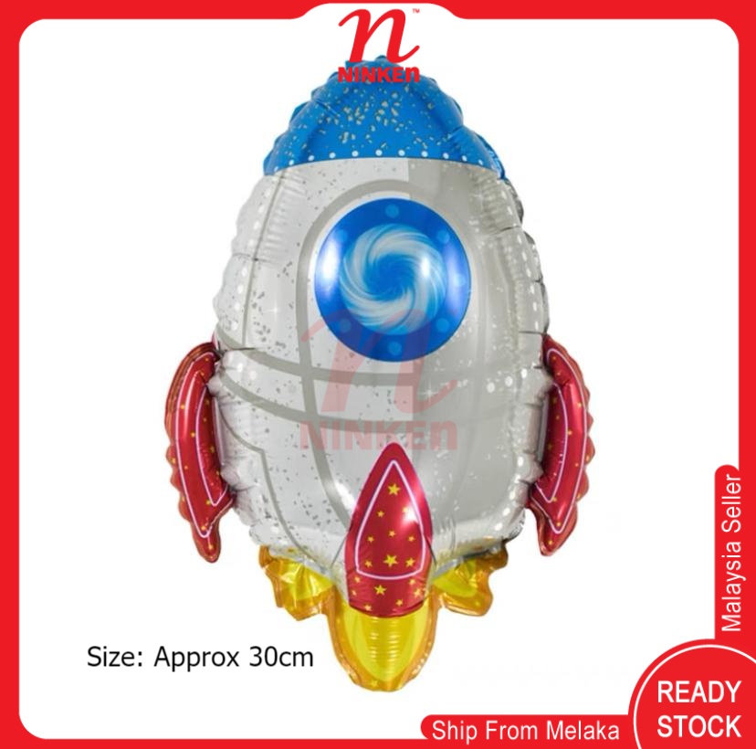 NASA Angkasawan Bumi Outer Space Astronaut Rocket Ship Foil Balloons ...