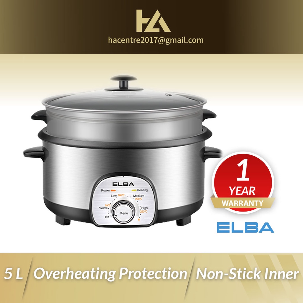 Elba EMCK5010SS Multi Cooker Non Stick Pot 多功能电煮锅 Periuk Elektrik Serba