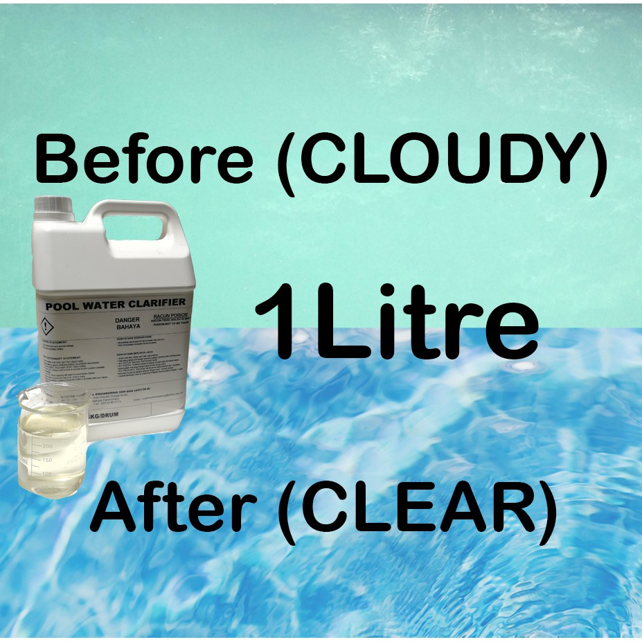 (1 Litre) SWIMMING POOL WATER CLARIFIER (1L)/ Penjernih air kolam