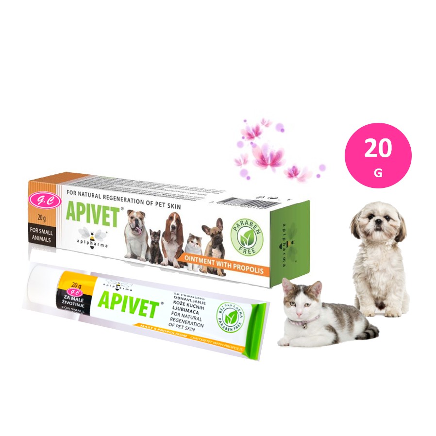 Apivet Ointment With Propolis 20G ( Skin Care Cream For Dog, Cat
