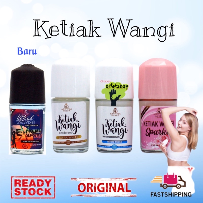 KETIAK WANGI DEODORANT BY AUSFA EXTRA WHITE / WHITE MUSK / SPARKLE 30ML ...