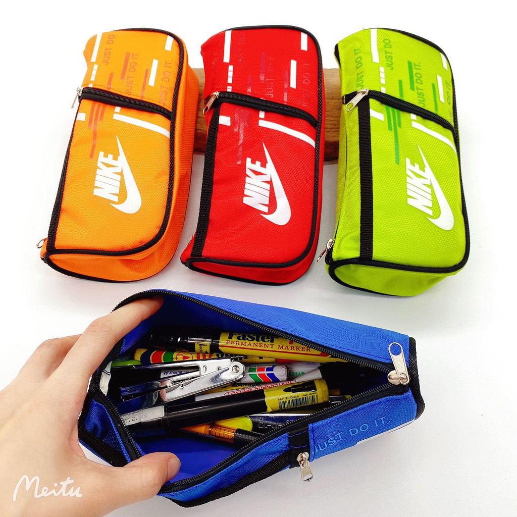 [MALAYSIA] READY STOCK NIKE PENCIL BOX PENCIL CASE DOUBLE ZIPPER AND ...