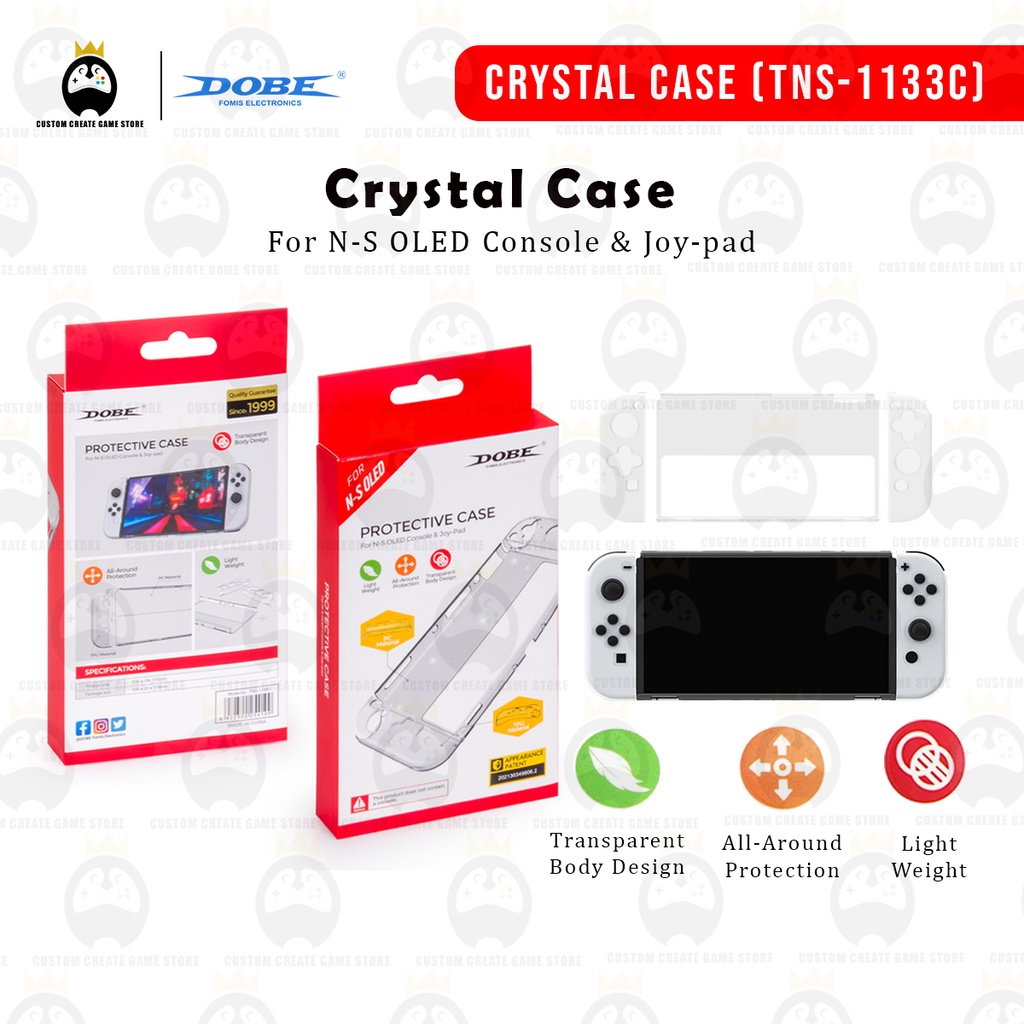 DOBE Nintendo Switch OLED Crystal Clear Case TPU Protective Cover ...