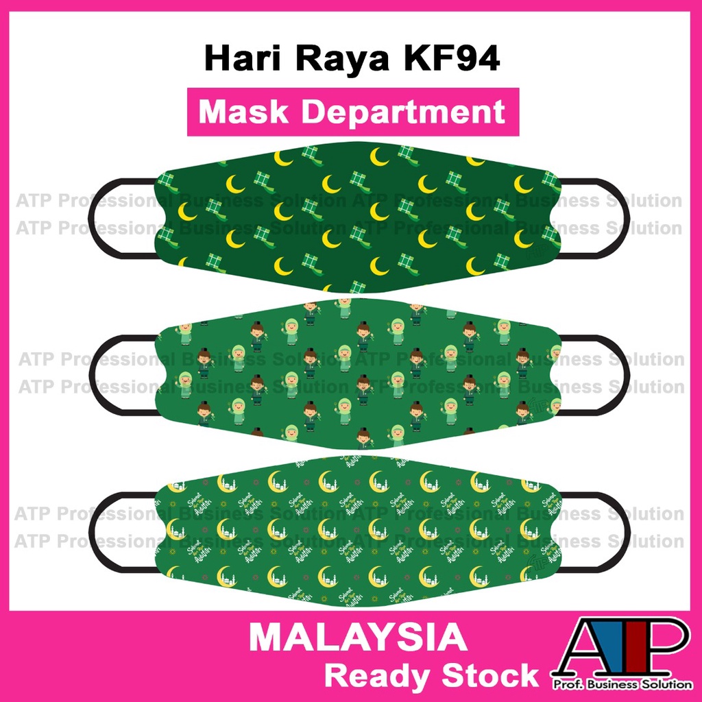 Mask🛡️Pelitup Muka [RAYA LIMITED EDITION] KF94 3D Fish Mouth Face Mask ...