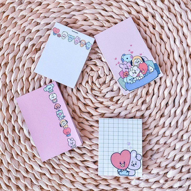 BTS BT21 CUTE KOREAN MEMO PAD NOTES PAD STUDENT DIARY PLANNER | Shopee ...