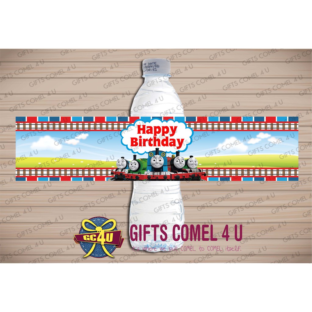 #10pcs Thomas & Friends Theme 500ml Bottle Wrapper Label for Birthday ...