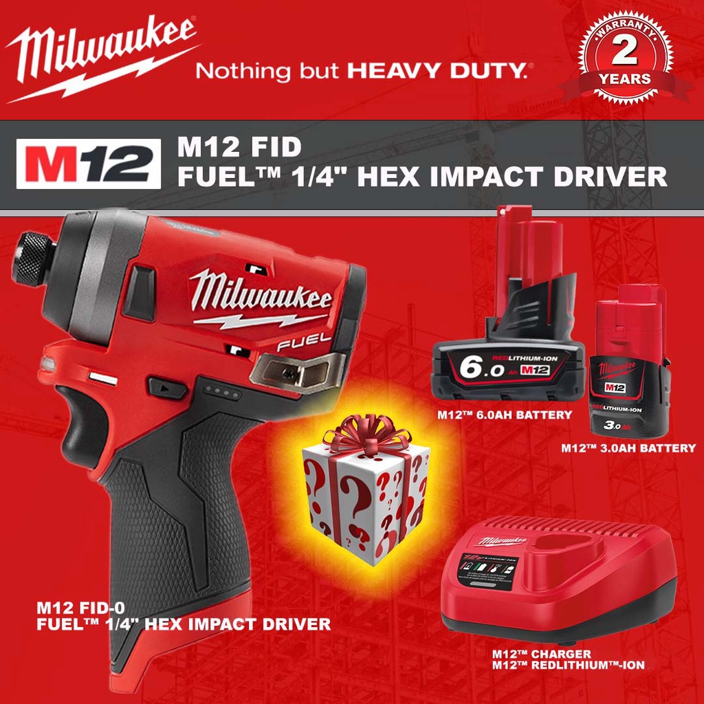 Milwaukee M12 FID 632C GEN II 1 4 Hex Impact Driver Shopee Malaysia