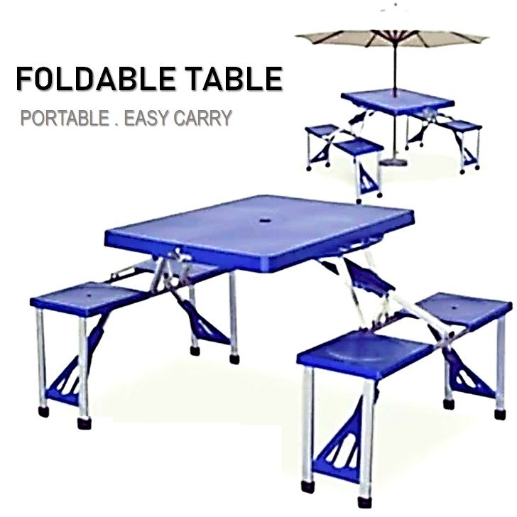 study table foldable table Aluminium Foldable Picnic Table Easy To