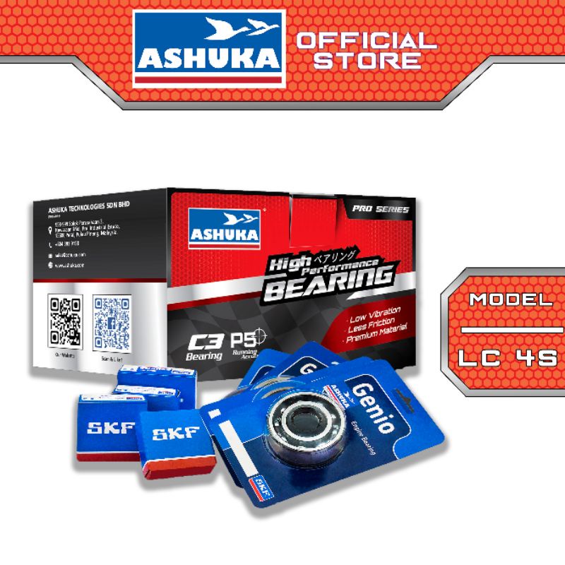 ASHUKA SKF Lc135/ Y15zr/ Y15/ 125Z Full Bearing Set/ Enduro crankshaft & transmission Shopee