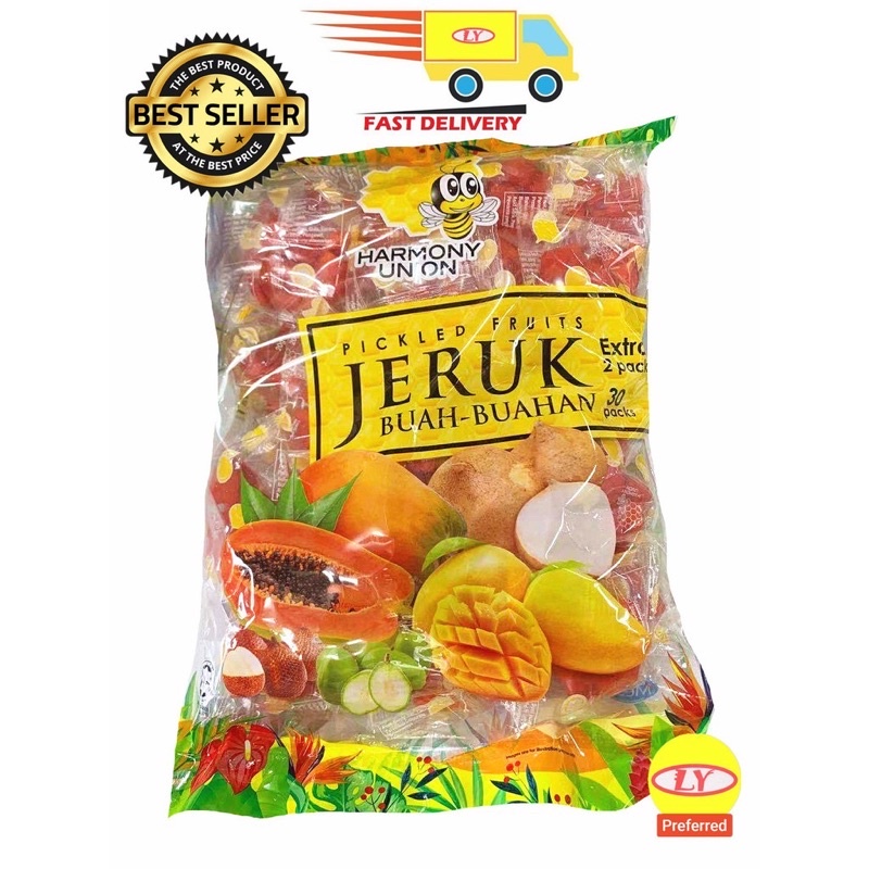 30+2pcs Harmony Union Jeruk Buah-buahan, Local Fruit Pickle [Ambra ...