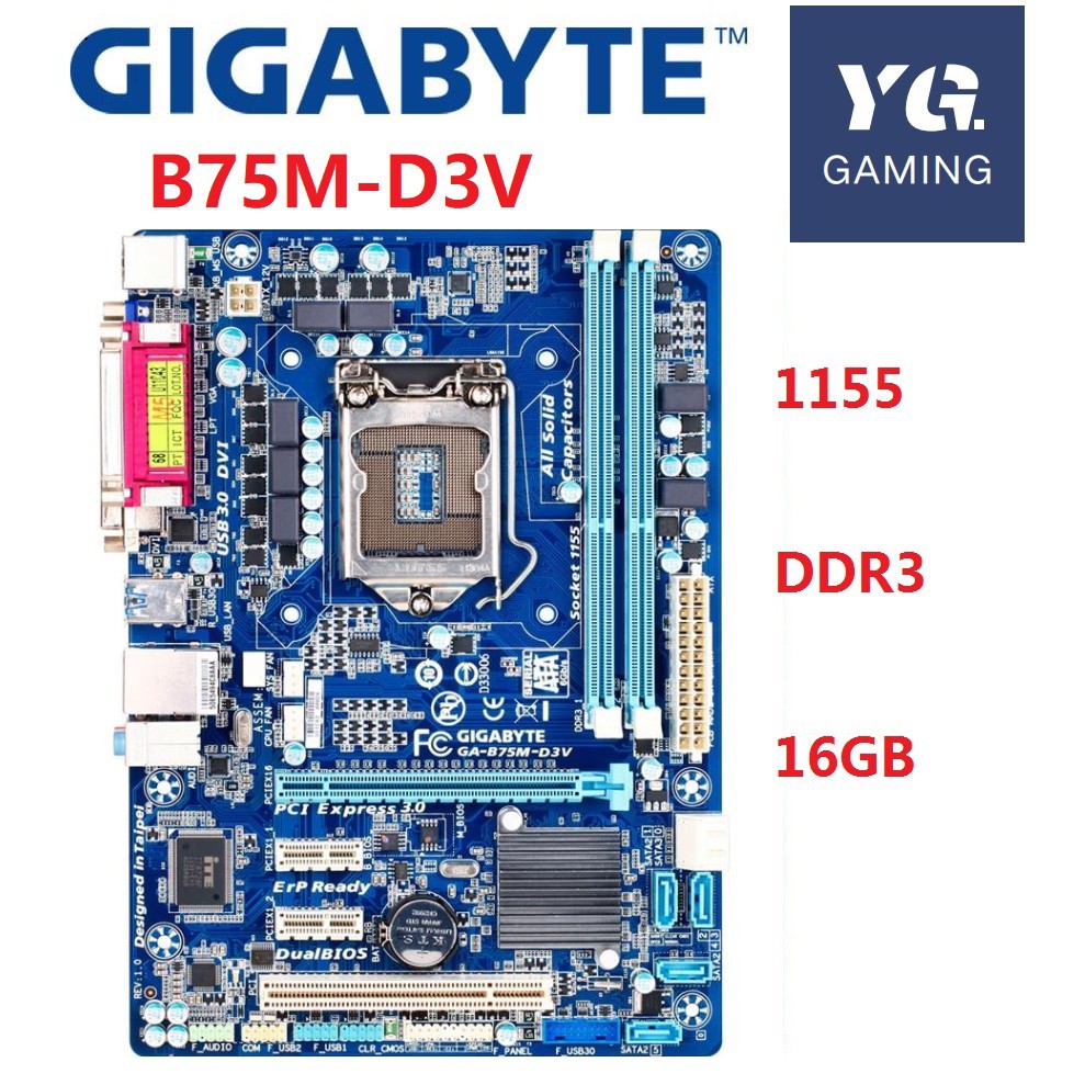 GIGABYTE GA-B75M-D3V Desktop Motherboard B75M-D3H B75M-D2P B75M-HD3 B75-DS3V  GA-B75M-D2V | Shopee Malaysia