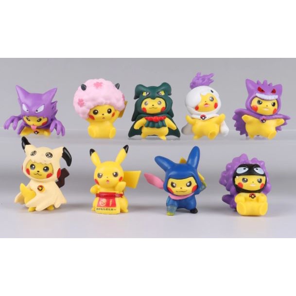 Pokemon figurenes doll Pikachu Gashapon Fashion Cross dress mini figure ...