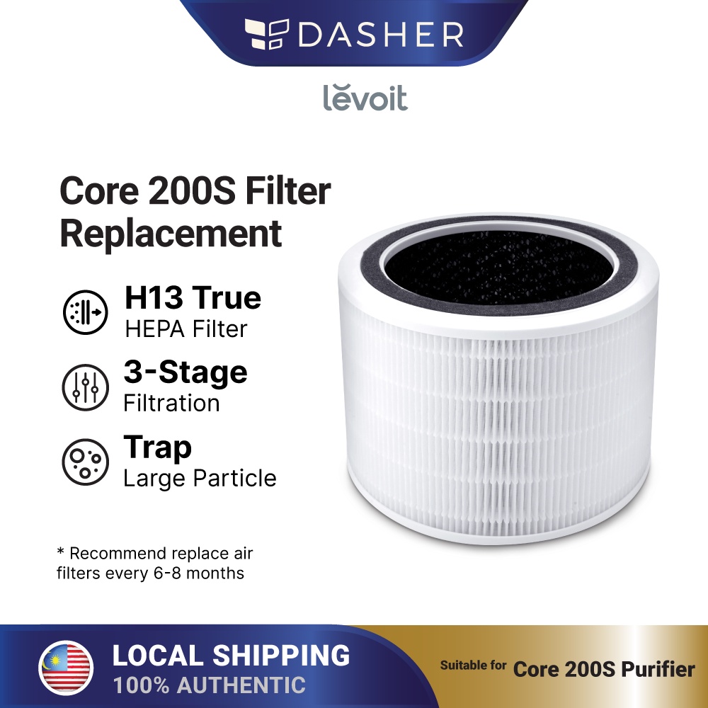Levoit Core 200S True HEPA 3-Stage Replacement Filter Core 200S-RF ...