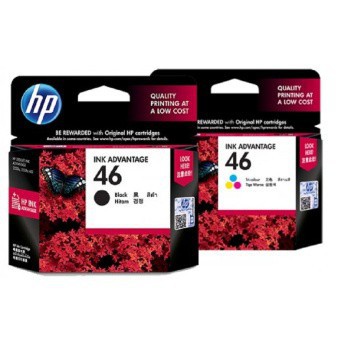 [ORIGINAL] HP 46 Black, Tri-Color ink 2029 2529 4729 5738 5739 2020 ...