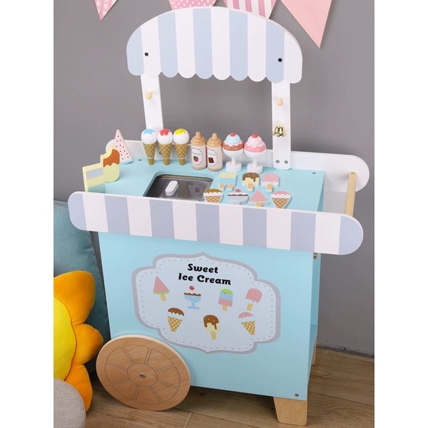 Ice Cream Cart Toys Selling Ice Cream Carts Can Be Pushed | Shopee Malaysia