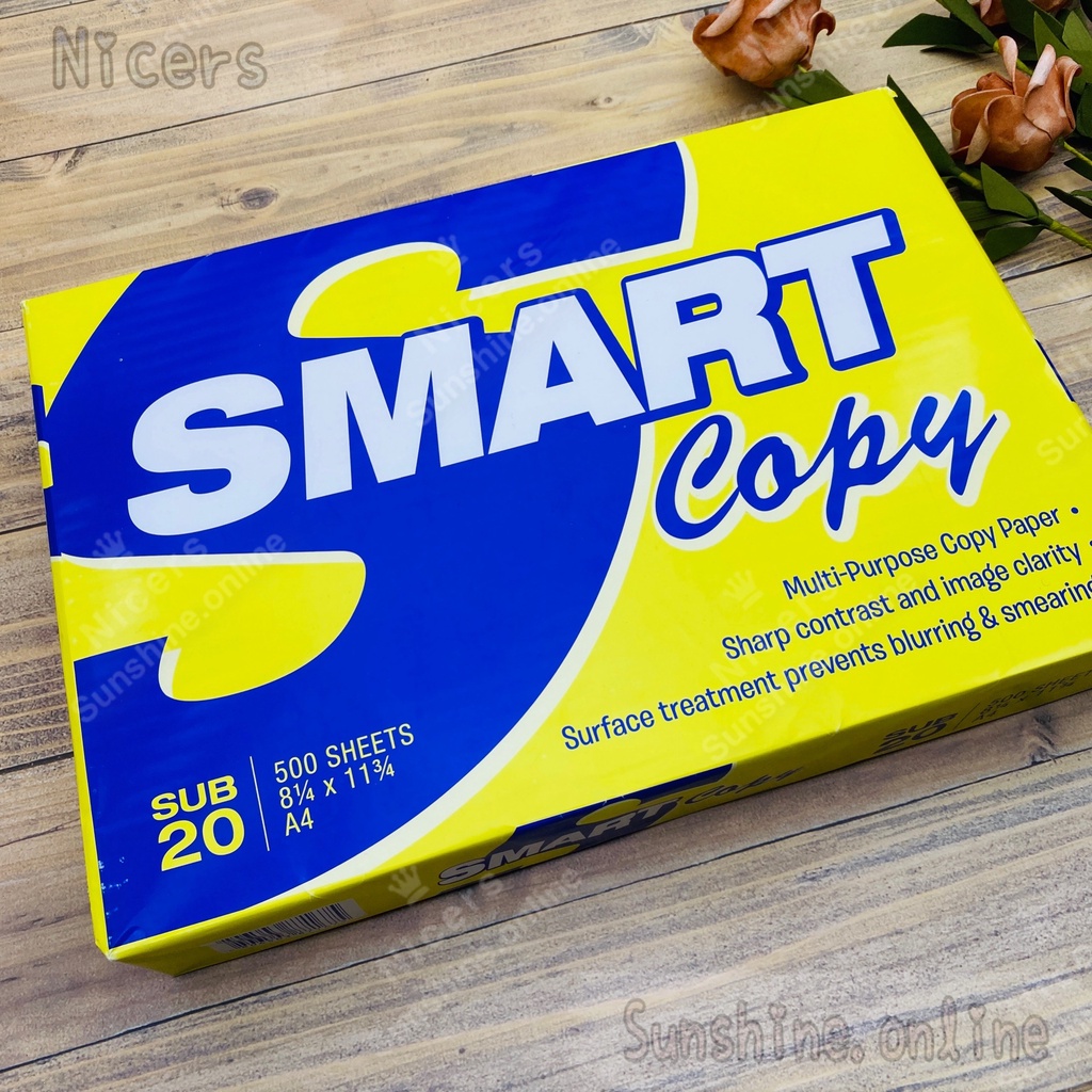 500 Sheets Smart Copy Bond Paper Ultra White Copier Paper A4 Sub20 ...