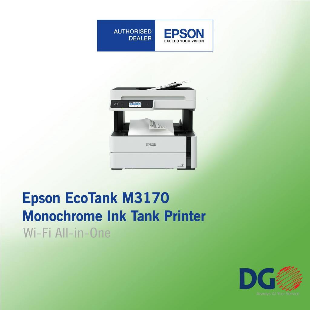 Epson Ecotank Monochrome M3170 Wi Fi All In One Ink Tank Printer Shopee Malaysia 6809