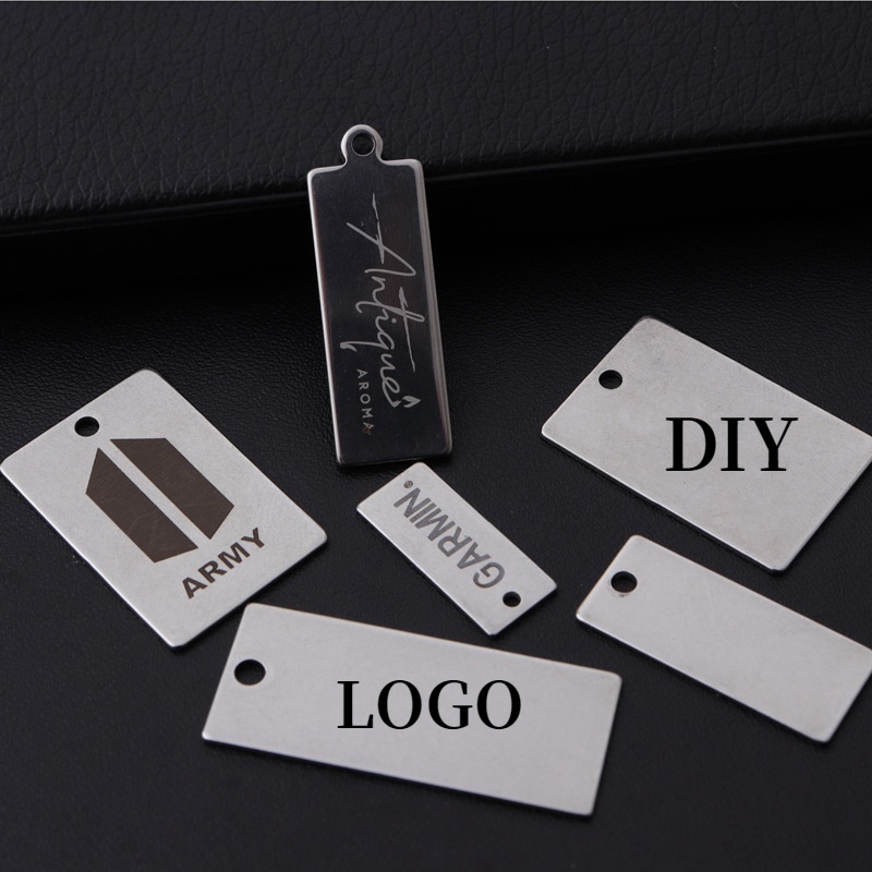 Stainless steel tag listing luggage sign nameplate lettering number number antilost DIY jewelry