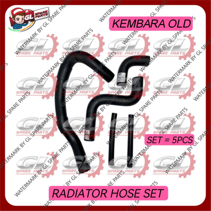 PERODUA KEMBARA OLD RADIATOR HOSE SET OEM (5PCS) Shopee Malaysia