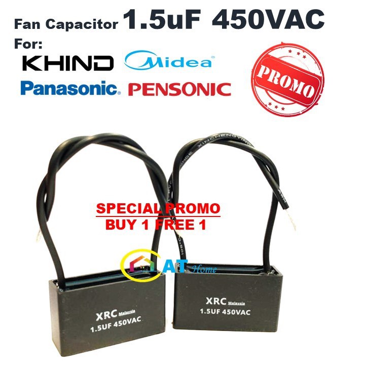 Table Fan Capacitor 1.5UF 1.8uF 2.0uF 2.5uF For Khind Midea Sharp Panasonic Pensonic Buy 1 Free