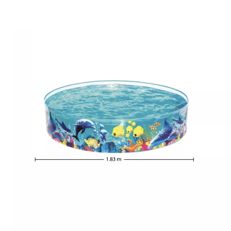 [Ready stock from Malaysia] Bestway Foldable Swimming Pool Marine Life ...