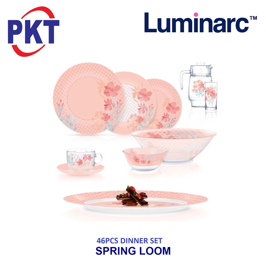LUMINARC 46PC DINNER SET SPRING LOOM / SET MAKAN LUMINARC Q1228 ...