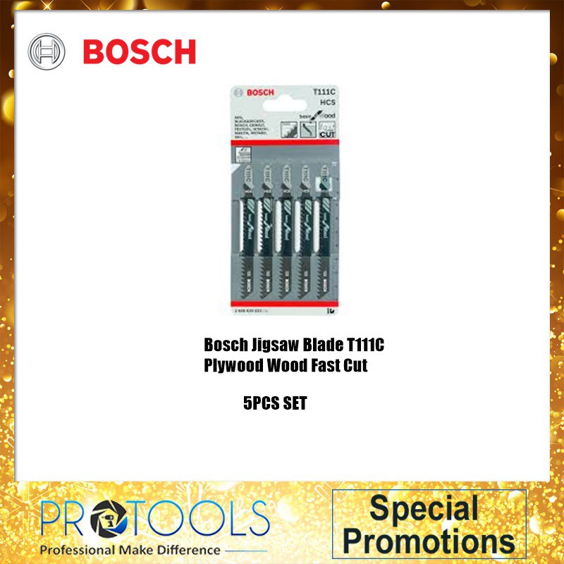 Bosch Jigsaw Blade T111C For Plywood Wood Fast Cut T 111 C Mata Jig Saw