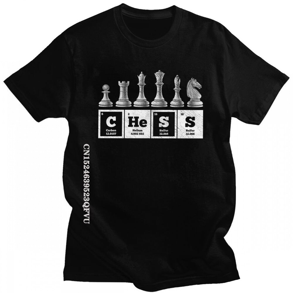 Funny Chess Player Game Board Tshirts Men Vintage Periodic Table Of ...