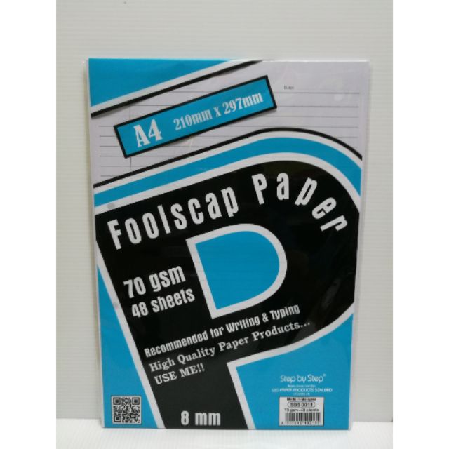 A4 EXAM/Foolscap Paper Pack 70g 48sheets normal | Shopee Malaysia