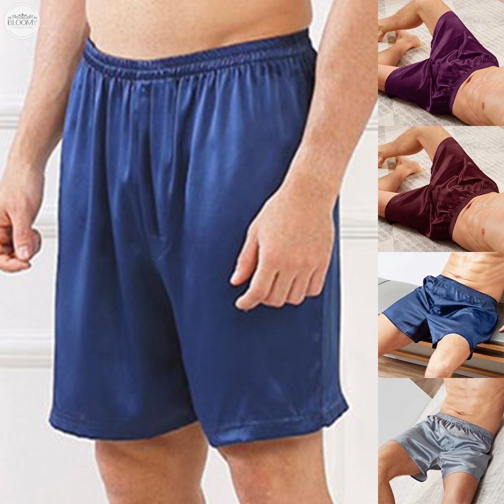Men Silk Satin Shorts, Mens Sleepwear, Mens Pajama Shorts, Sleep