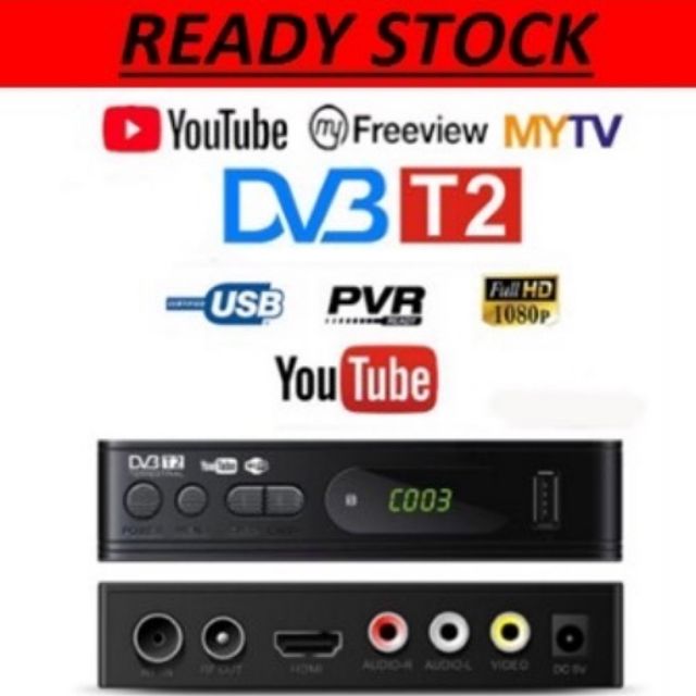 [Ready Stock] MYTV Decoder DVB T2 Digital Decoder Receiver Support All ...